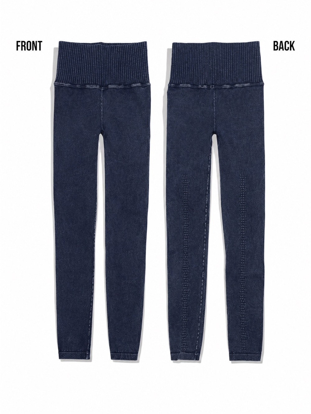 FP Movement Good Karma Set Washed Navy Leggings and Square Neck Bra - Picture 6 of 7